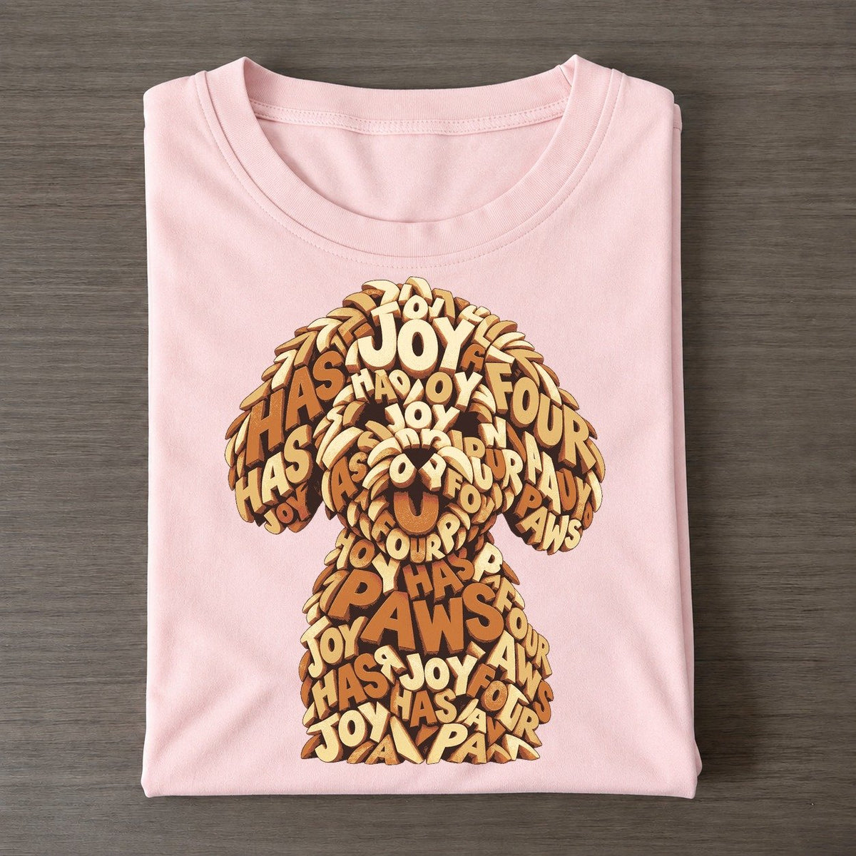 Maltese Cloud Face Letter Sculpture Classic T-shirt – Pink