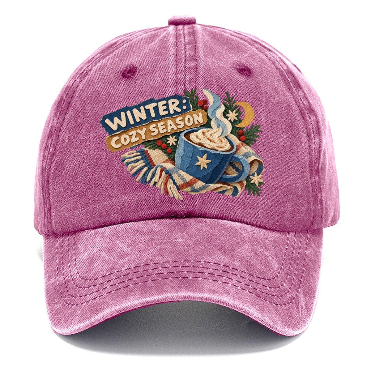 Winter Cozy Season Cocoa Cup Classic Cap – Dusty Rose