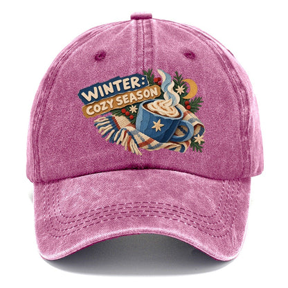 Winter Cozy Season Cocoa Cup Classic Cap – Dusty Rose