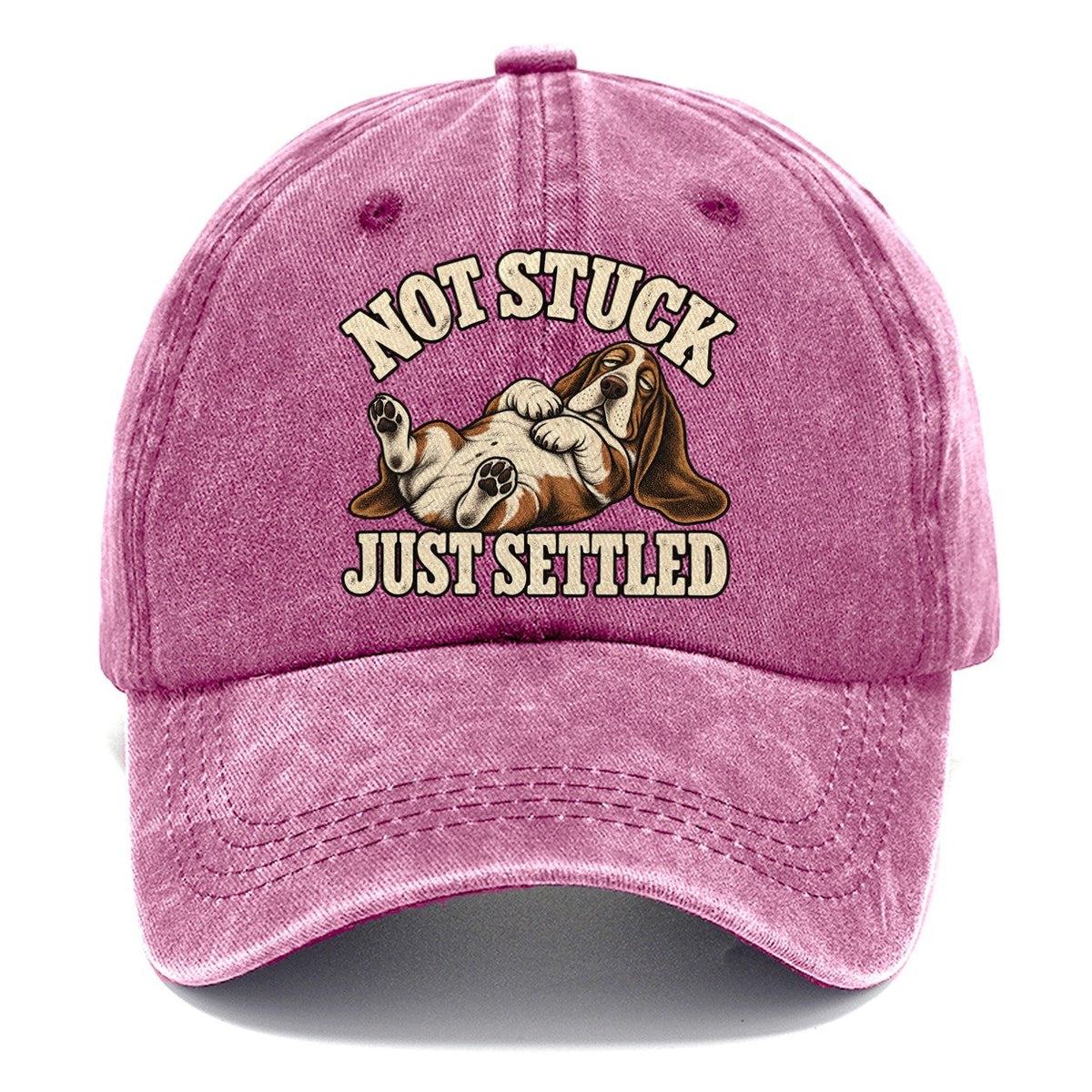 Basset Comfortably Settled Character Club Classic Cap – Dusty Rose