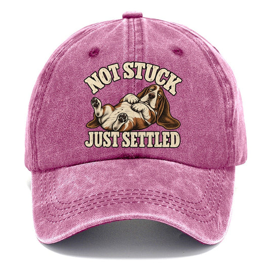 Basset Comfortably Settled Character Club Classic Cap – Dusty Rose