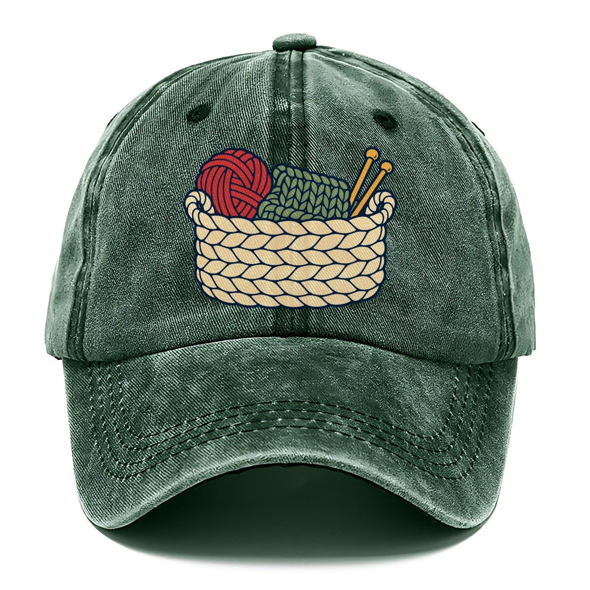 Unfinished Project Basket Yarn Crafts Classic Cap – Forest Mist