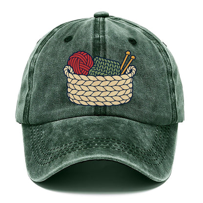 Unfinished Project Basket Yarn Crafts Classic Cap – Forest Mist