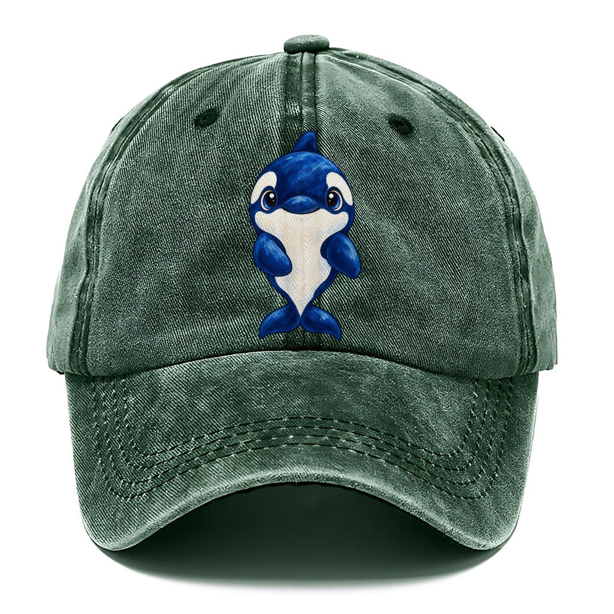Orca Front Splash Sea Sprite Classic Cap – Forest Mist