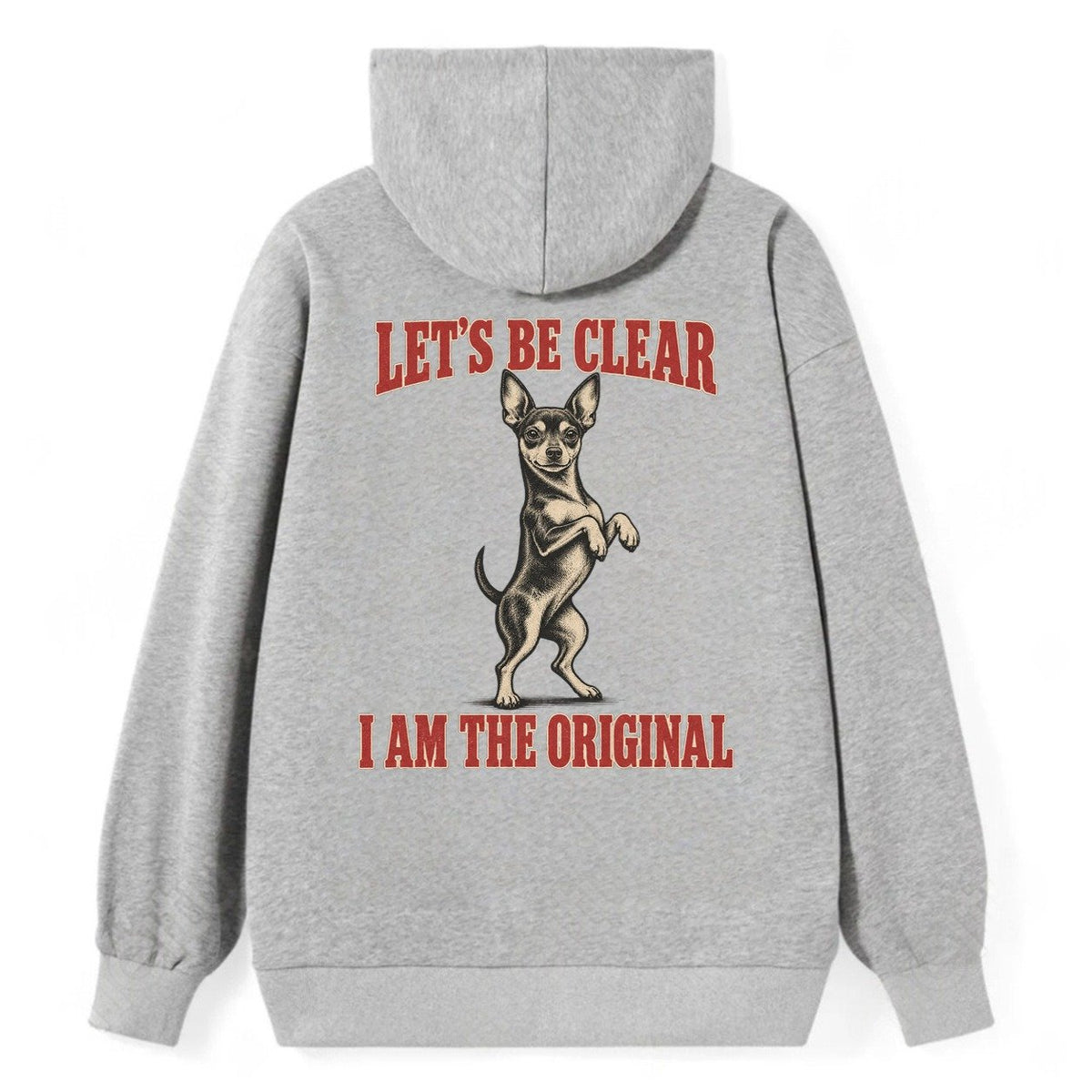 Miniature Pinscher Dog Declarations Classic Pullover Hoodie – Grey