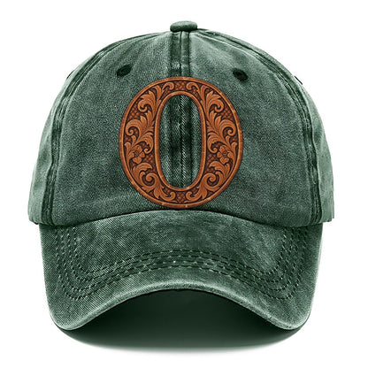 Tooled Leather O Monogram Classic Cap – Forest Mist