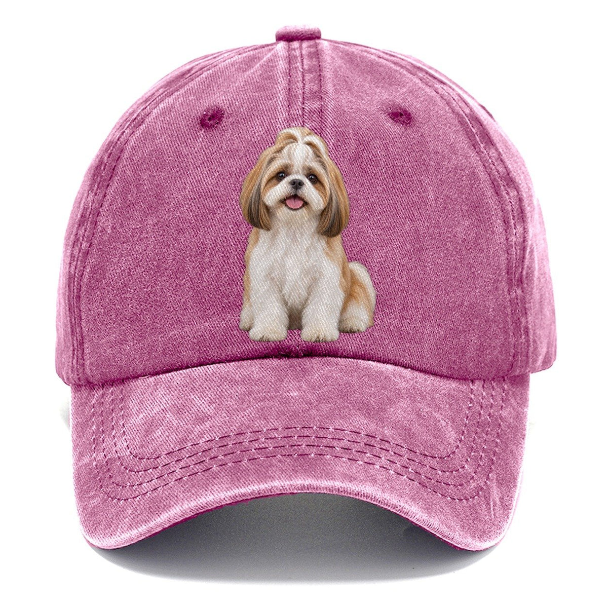 Shih Tzu Sitting Upright Top Breeds Classic Cap – Dusty Rose