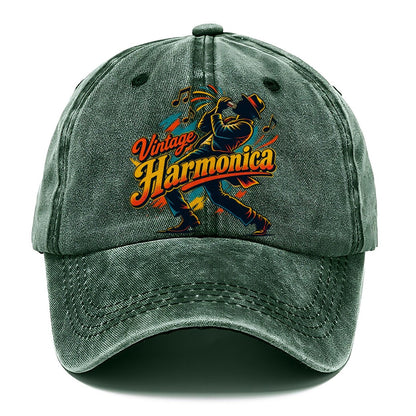 Vintage Harmonica Music Instruments Classic Cap – Forest Mist