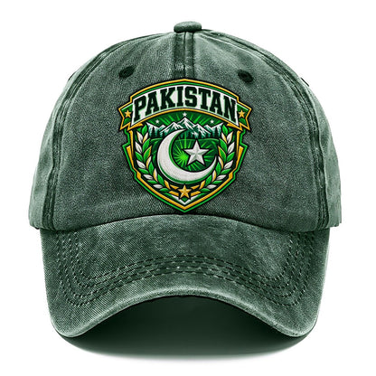 Pakistan Retro Badge Country Logos Classic Cap – Forest Mist