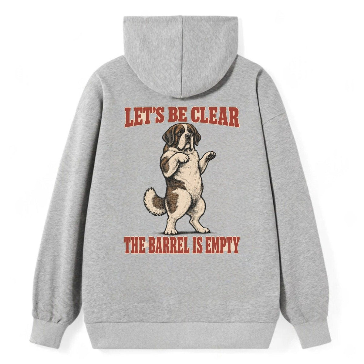 Saint Bernard Dog Declarations Classic Pullover Hoodie – Grey