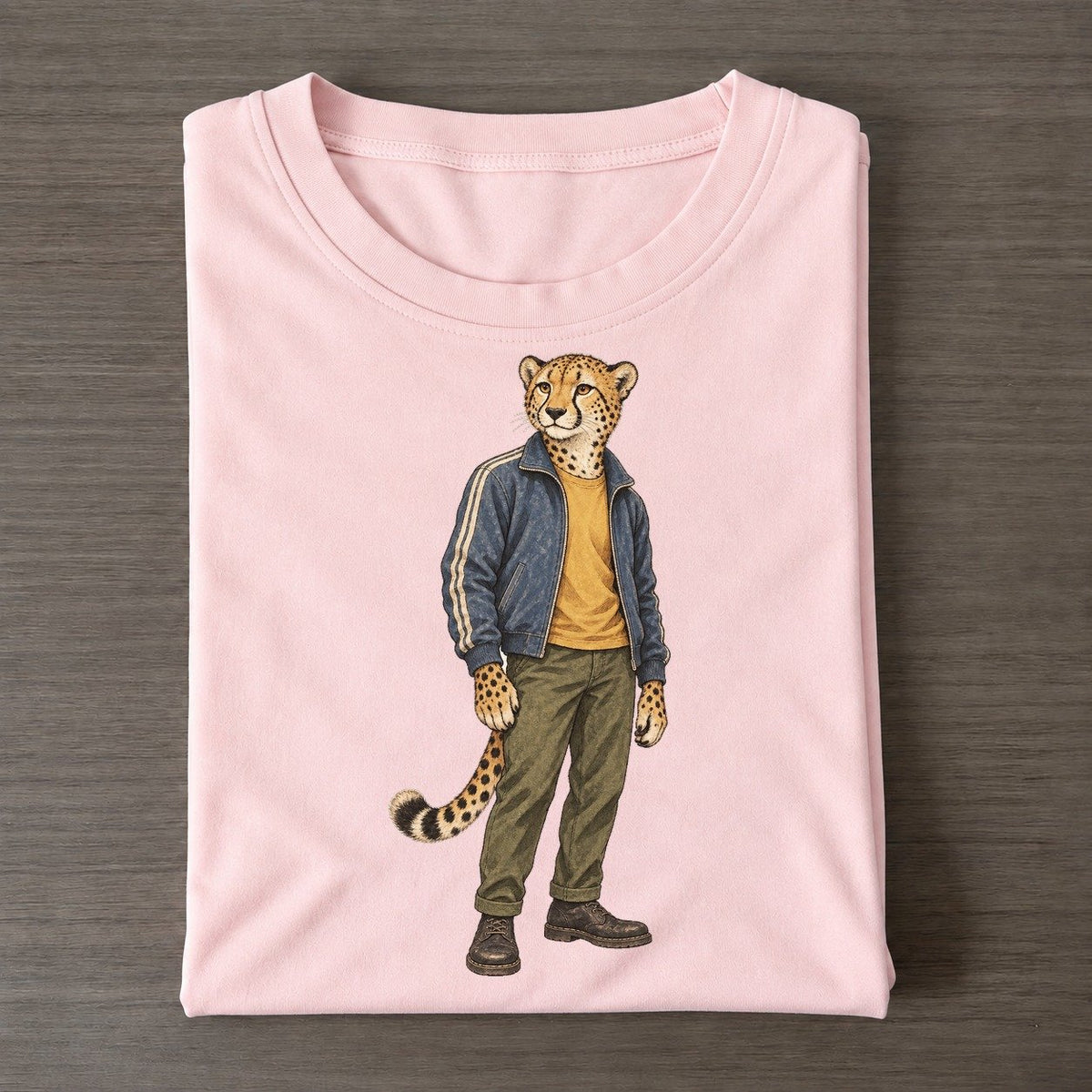 Cheetah Wardrobe Portrait Wild Wardrobe Portraits Classic T-shirt – Pink