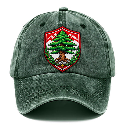 Lebanon Minimal Emblem Country Logos Classic Cap – Forest Mist
