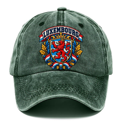 Luxembourg Retro Badge Country Logos Classic Cap – Forest Mist