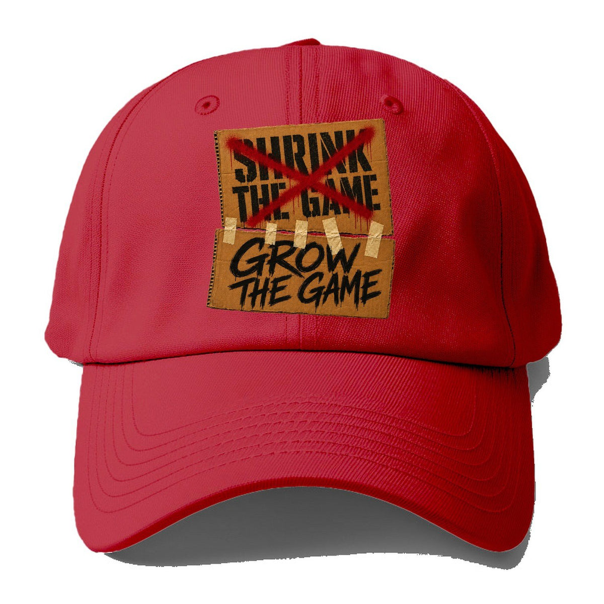 Grow The Game Protest Banner Baseball Cap – Red