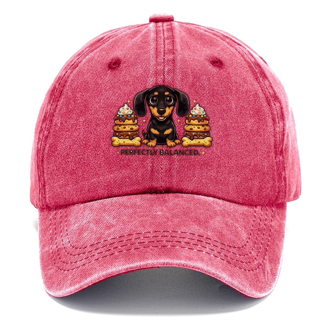 Dachshund Perfectly Balanced Treats Classic Cap – Pomegranate Blush
