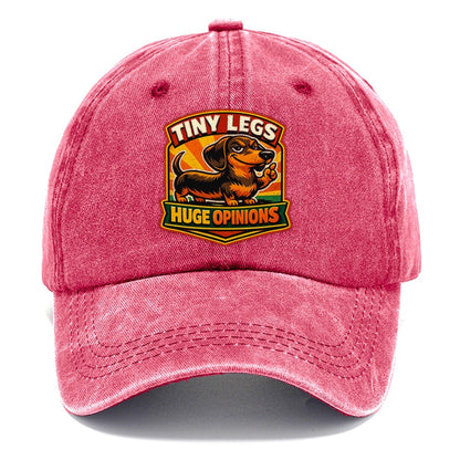 Tiny Legs Huge Opinions Dachshund Classic Cap – Pomegranate Blush