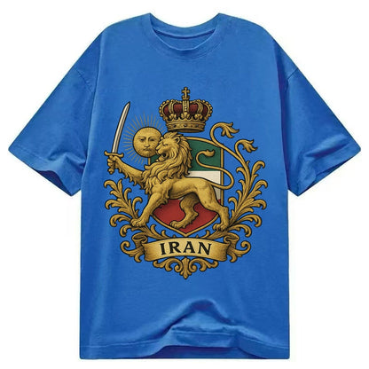 Royal Iran Coat Of Arms Classic T-shirt – Blue
