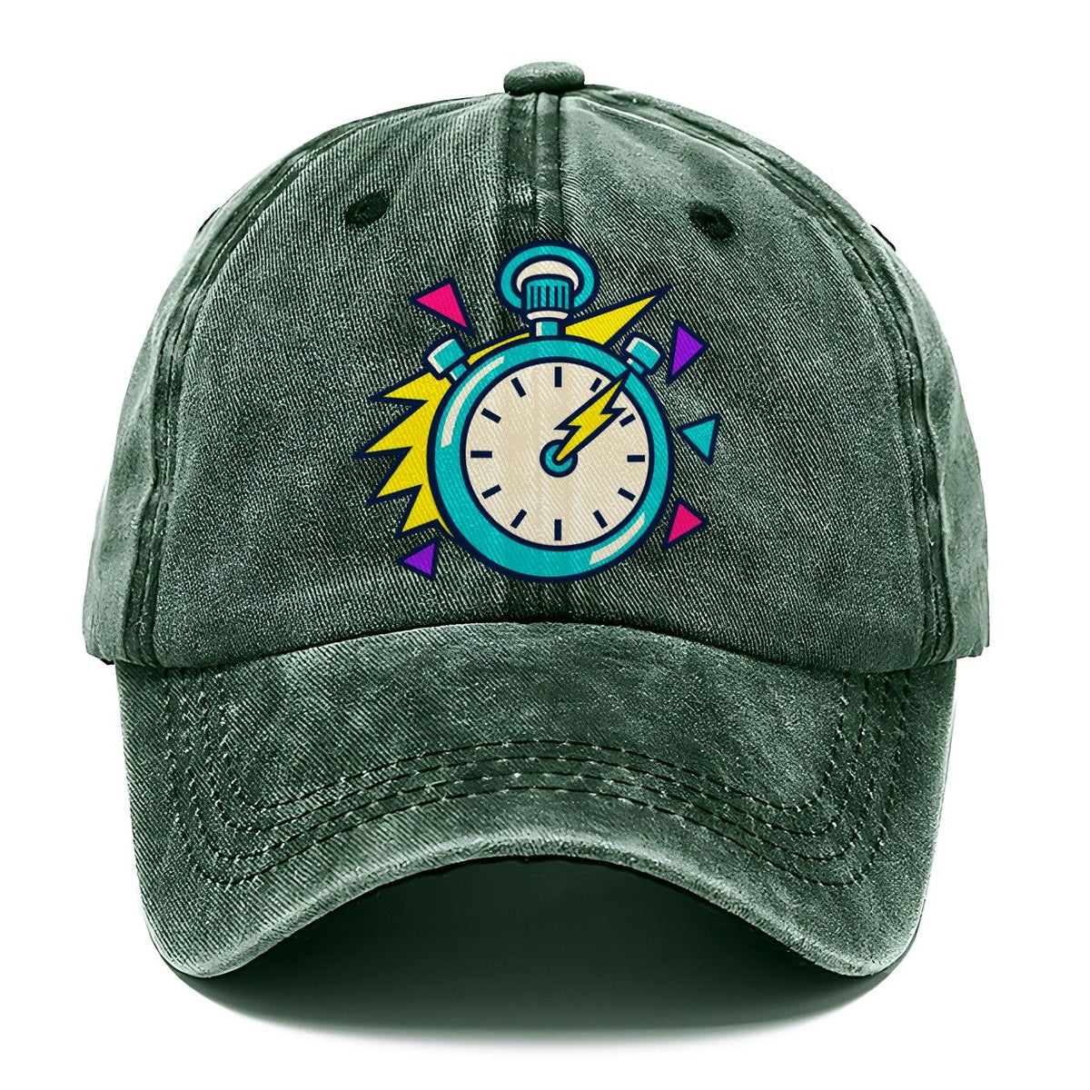 Lightning Stopwatch 90S Running Clubs Classic Cap – Forest Mist