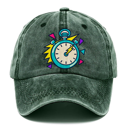 Lightning Stopwatch 90S Running Clubs Classic Cap – Forest Mist