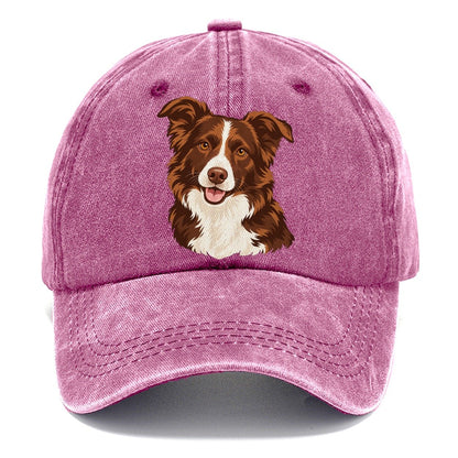 Brown and White Aussie Dog Classic Cap – Dusty Rose