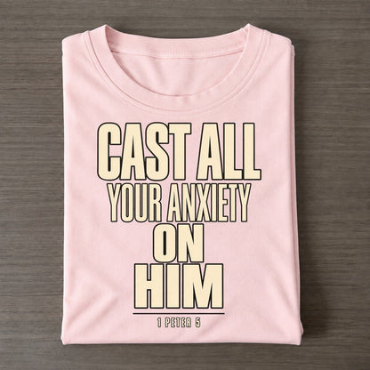 Cast All Your Anxiety Plain Gospel Classic T-shirt – Pink