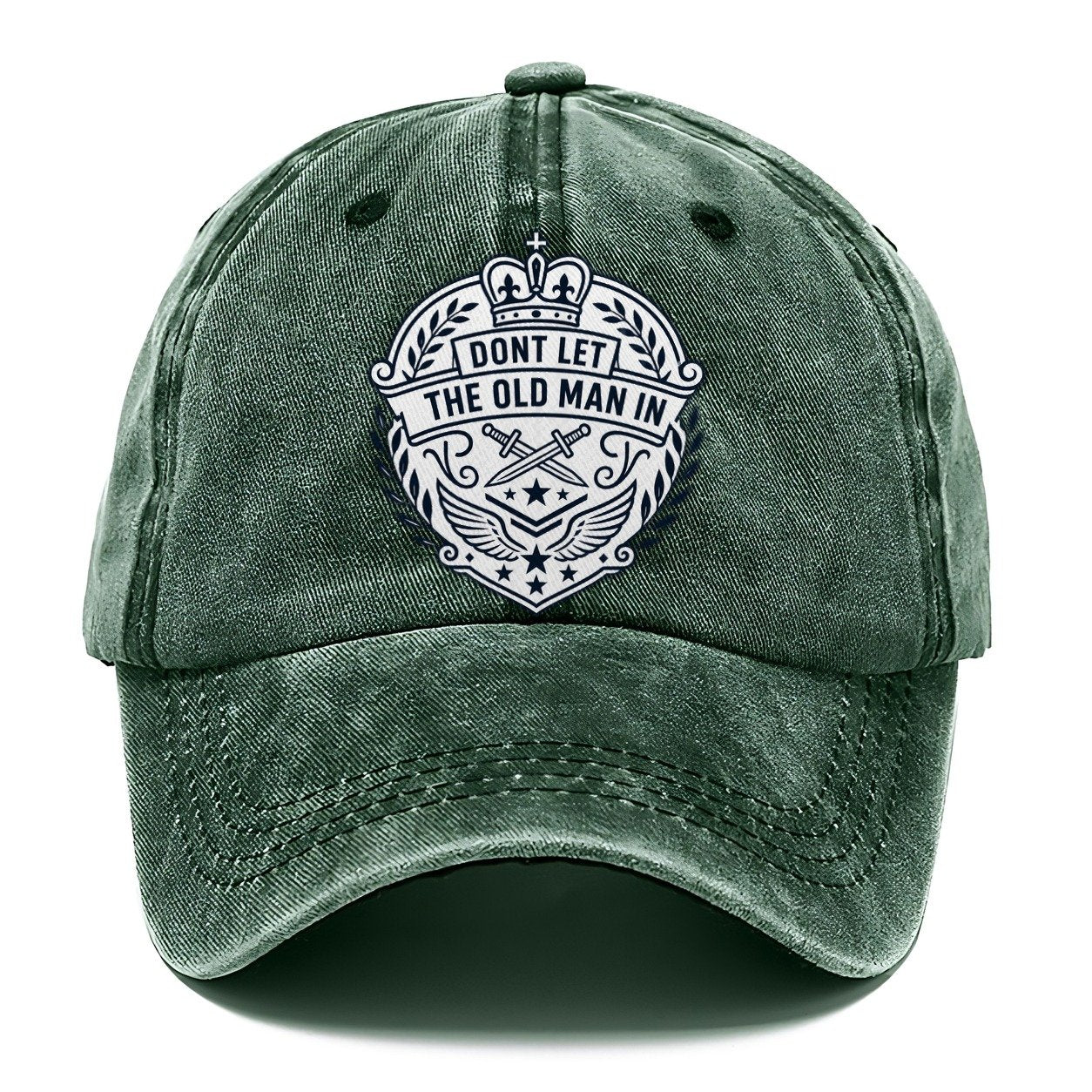 Don't Let the Old Man In Line Art Classic Cap – Forest Mist