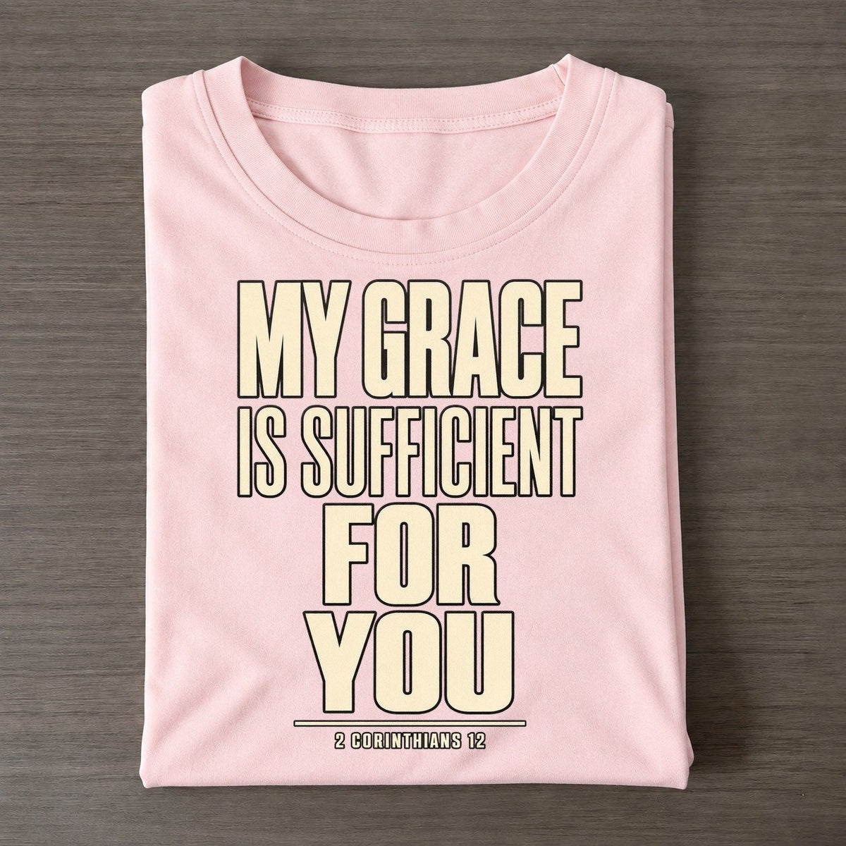 My Grace Is Sufficient Plain Gospel Classic T-shirt – Pink