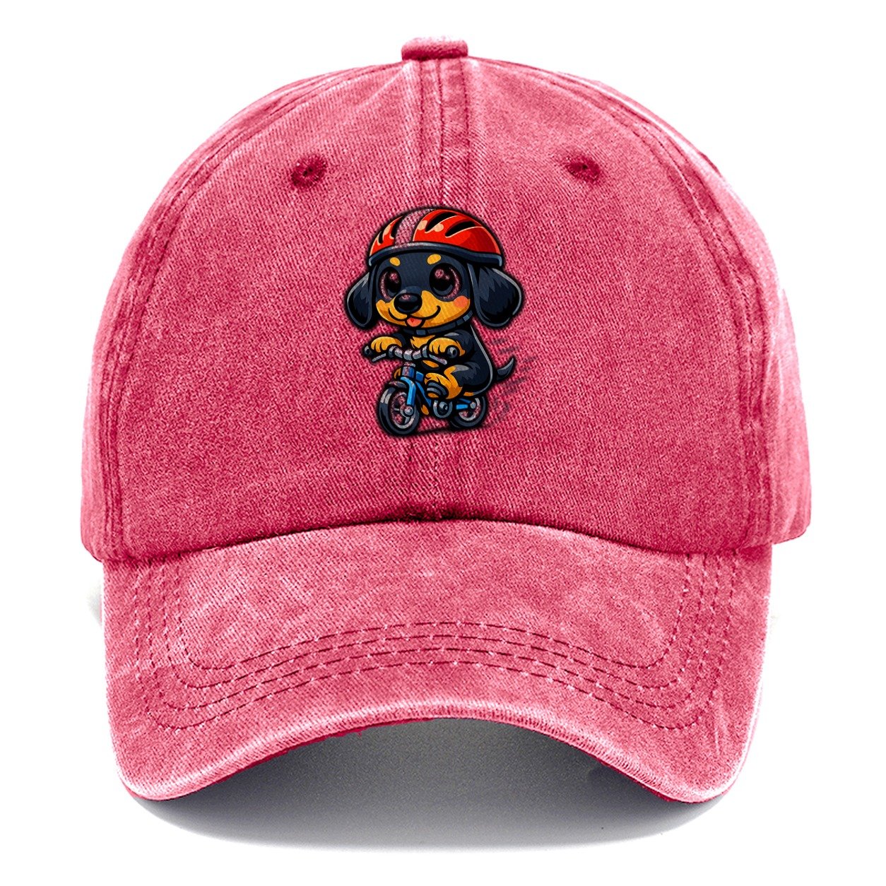 Dachshund Bicycle Classic Cap – Pomegranate Blush