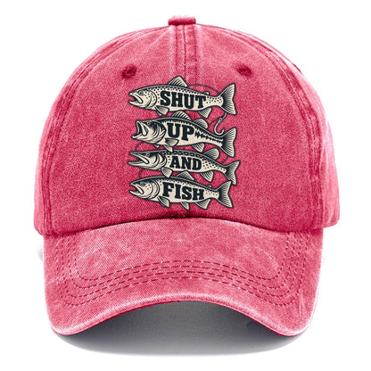 Shut Up And Fish Fishing Elegant Classic Cap – Pomegranate Blush