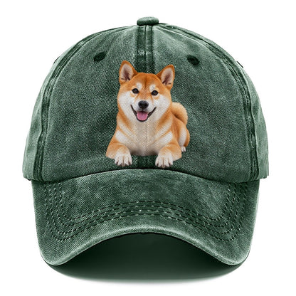 Shiba Inu Lying Down Top Breeds Classic Cap – Forest Mist