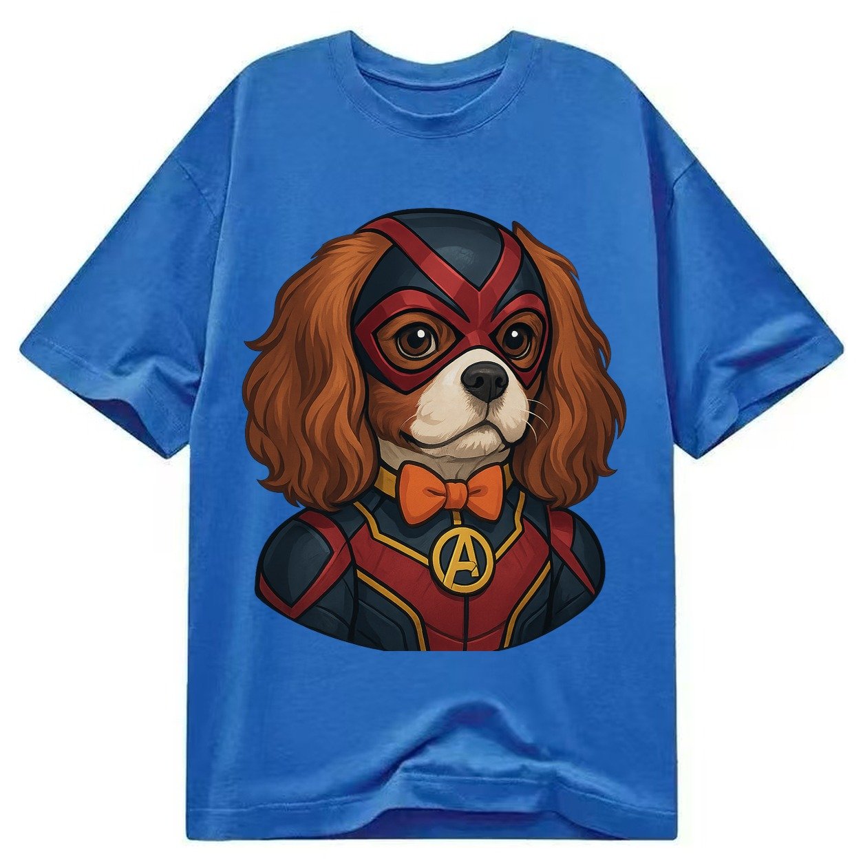 Cavalier King Charles Friendly Hero Sitting Sweet On Four Pa Classic T-shirt – Blue