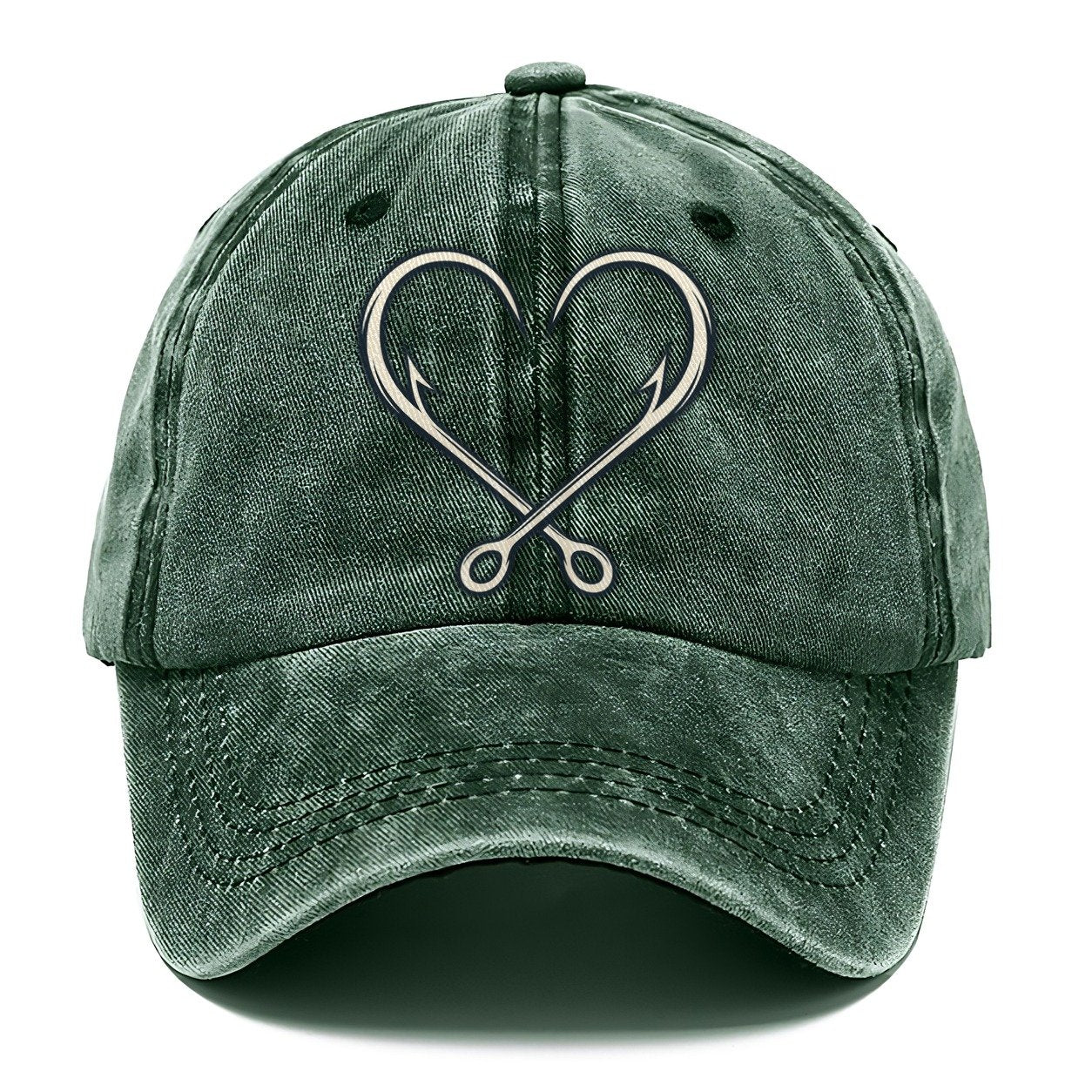 Hook Heart Fishing Elegant Classic Cap – Forest Mist