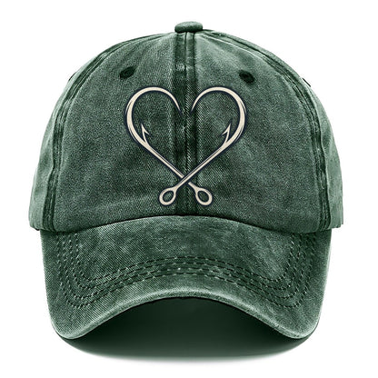 Hook Heart Fishing Elegant Classic Cap – Forest Mist