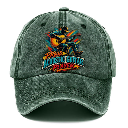 Proud Acoustic Guitar Player Music Instruments Classic Cap – Forest Mist