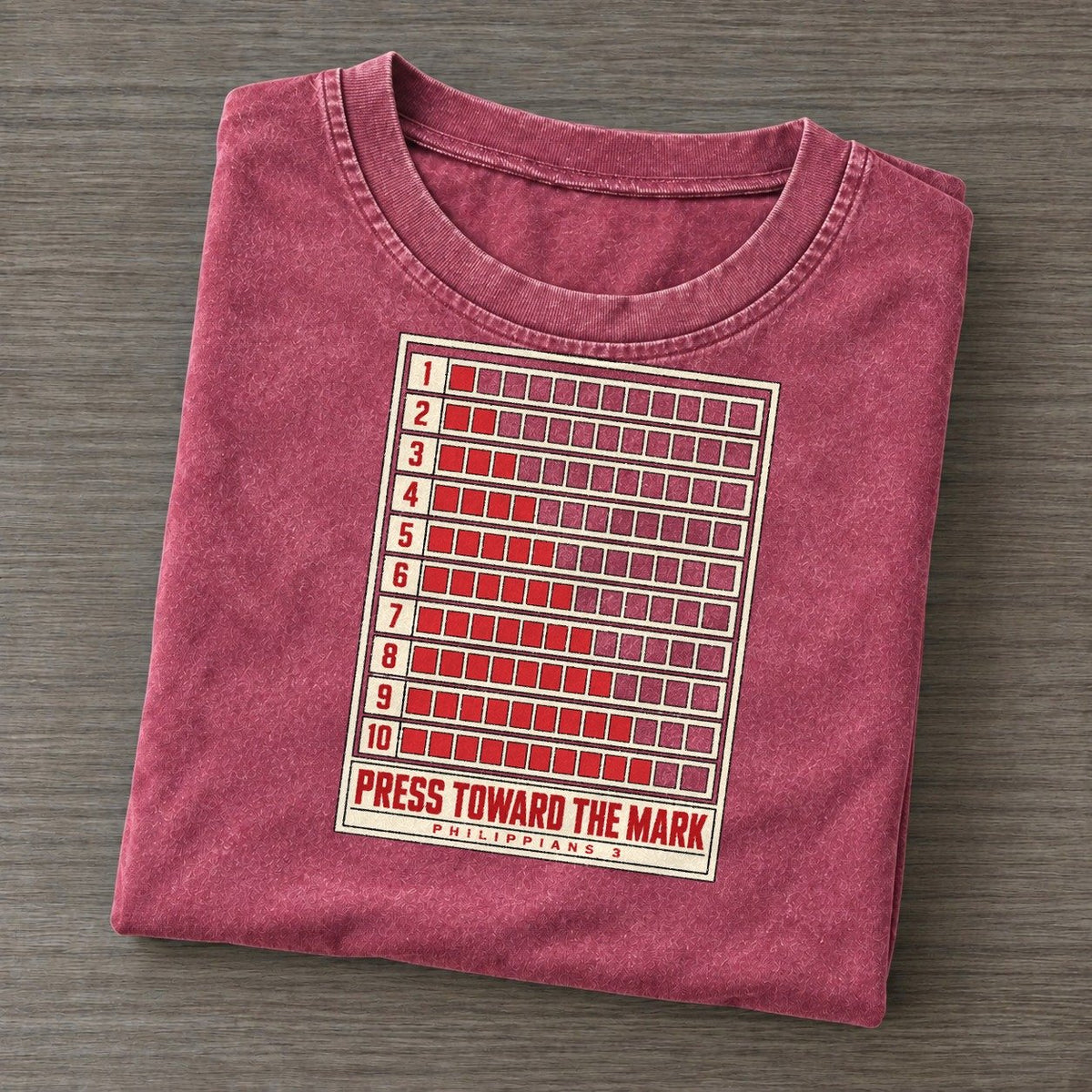 Press Toward The Mark Pit Board Parables Vintage T-shirt – Raspberry