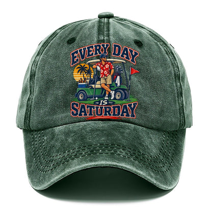 Every Day Is Saturday Golf Life Classic Cap – Forest Mist