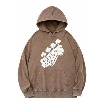 Bass Vintage Washed Hoodie – Brown