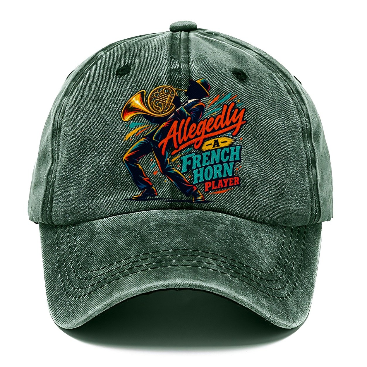 Allegedly A French Horn Player Music Instruments Classic Cap – Forest Mist