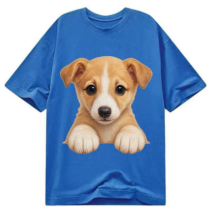 Whippet Fawn Colored Design Classic T-shirt – Blue