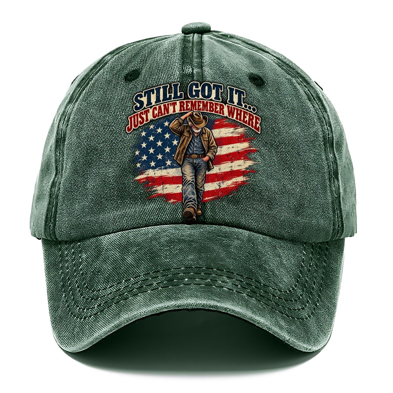 Still Got It Just Can T Remember Where Old Man Strong Classic Cap – Forest Mist