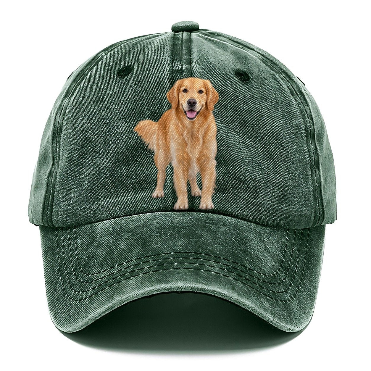 Golden Retriever Standing Top Breeds Classic Cap – Forest Mist