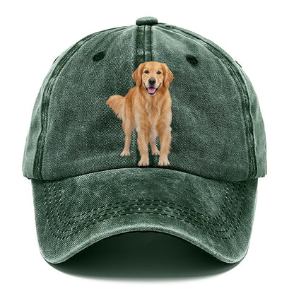 Golden Retriever Standing Top Breeds Classic Cap – Forest Mist