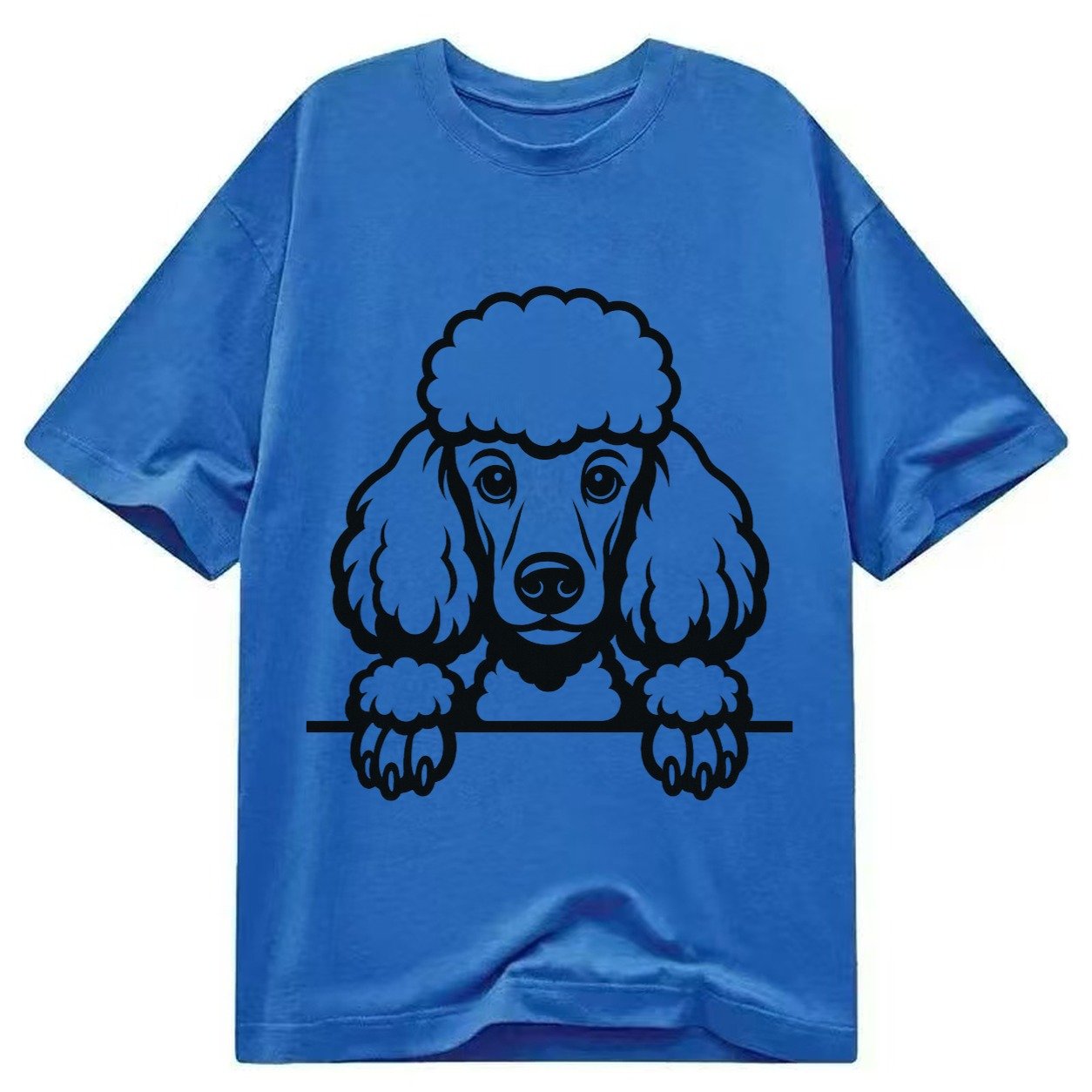 Standard Poodle Elaborate Grooming Pompoms On Paws Intellige Classic T-shirt – Blue