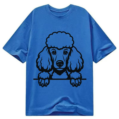 Standard Poodle Elaborate Grooming Pompoms On Paws Intellige Classic T-shirt – Blue