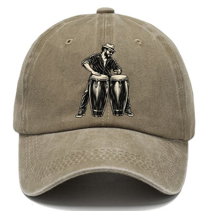Conga Player Open Tone Lean Global Music Ink Figures Classic Cap – Warm Sand