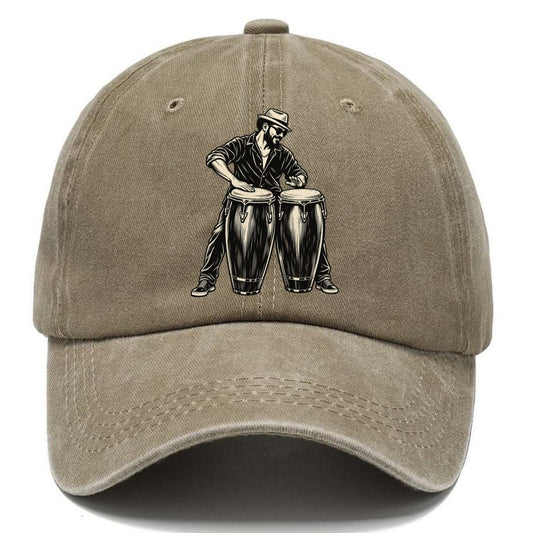 Conga Player Open Tone Lean Global Music Ink Figures Classic Cap – Warm Sand