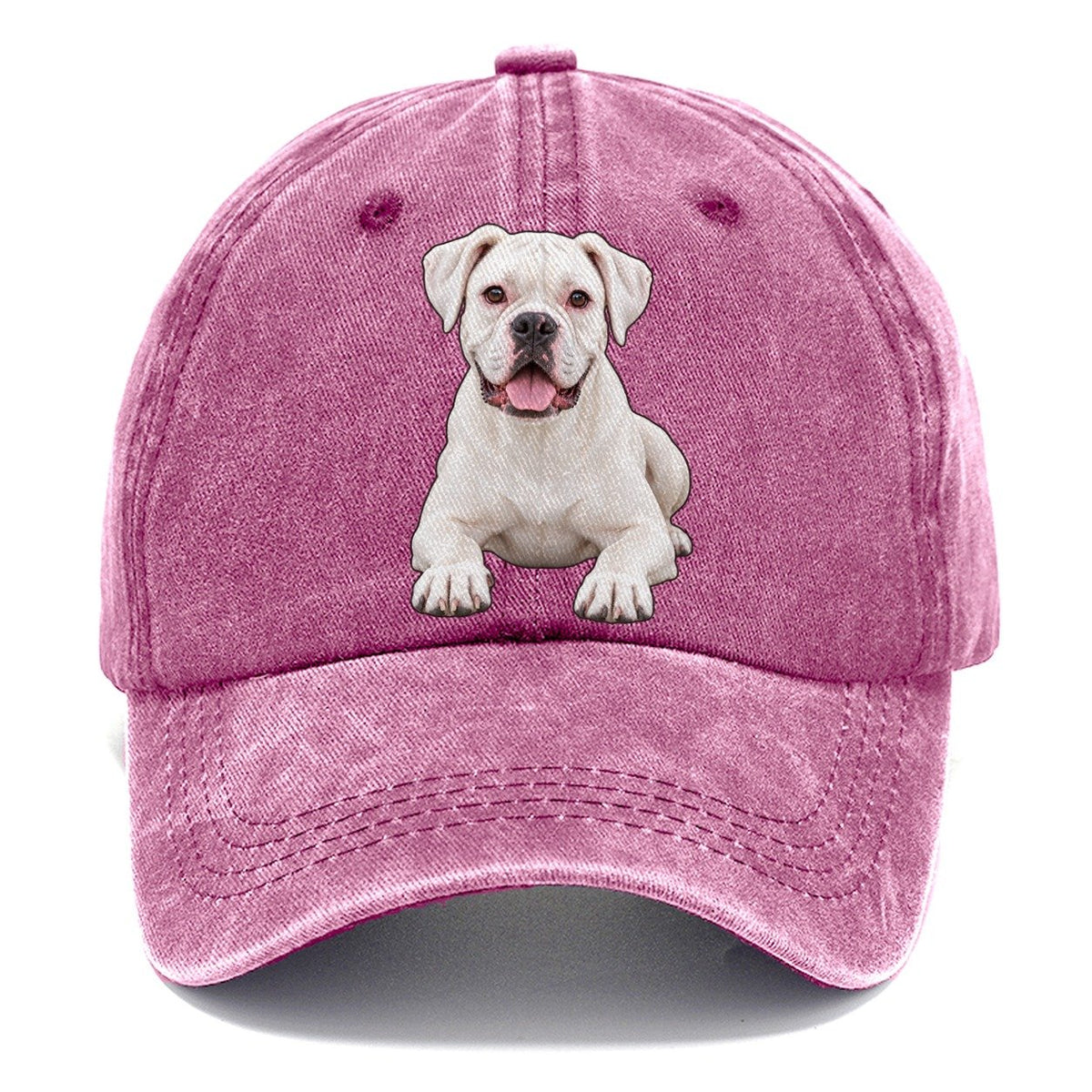 White Boxer Classic Cap – Dusty Rose