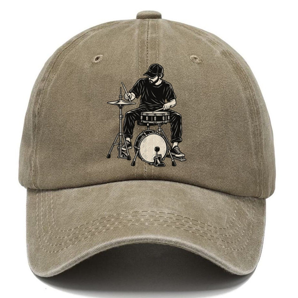 Drummer Hi Hat Groove Global Music Ink Figures Classic Cap – Warm Sand