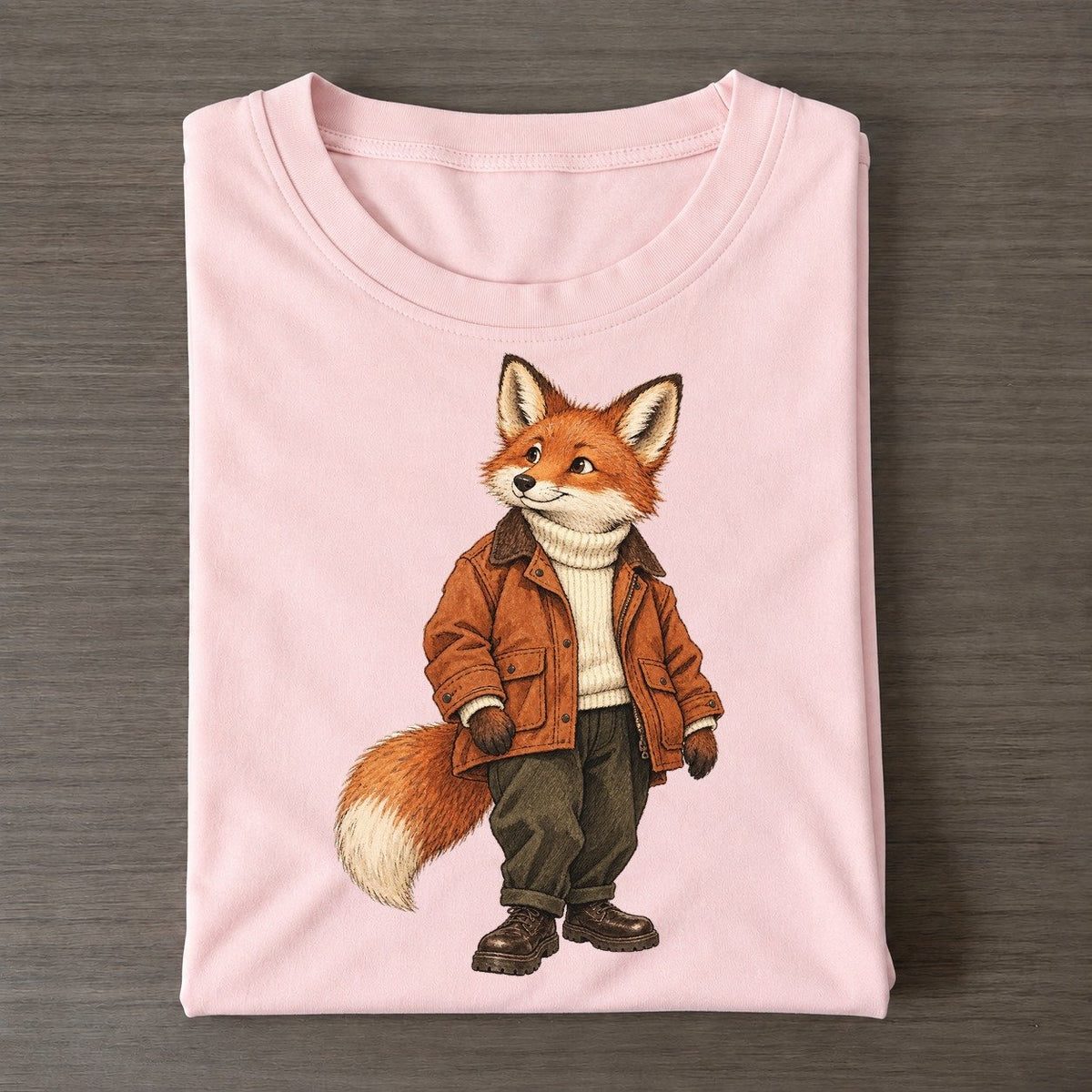 Red Fox Wardrobe Portrait Wild Wardrobe Portraits Classic T-shirt – Pink
