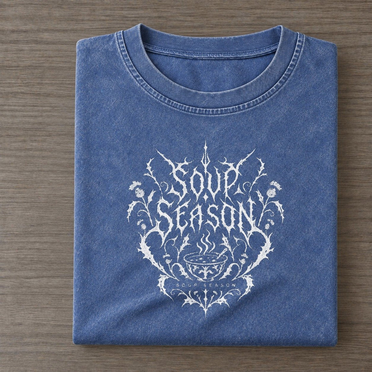 Soup Season Unreadable Feelings Vintage T-shirt – Washed Blue